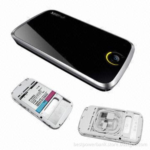 Emergency Power Banks, 5,200mAh Capacity with Universal Battery Charger Function, White, Pink/Black